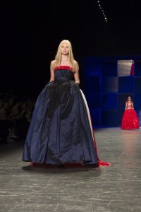 Beautiful models in bright colors on the runway of the Naeem Kahn NYFW SS17 collection