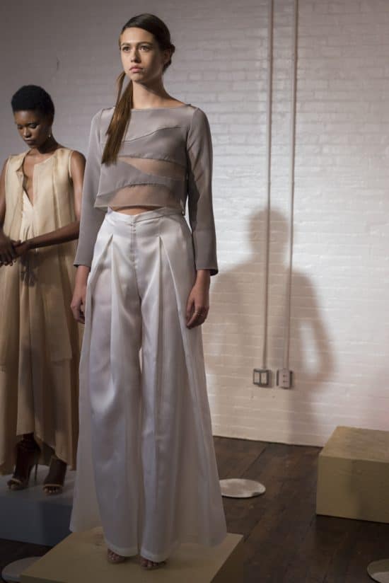 Models dressed in pieces from the Jasmine Chong NYFW collection.