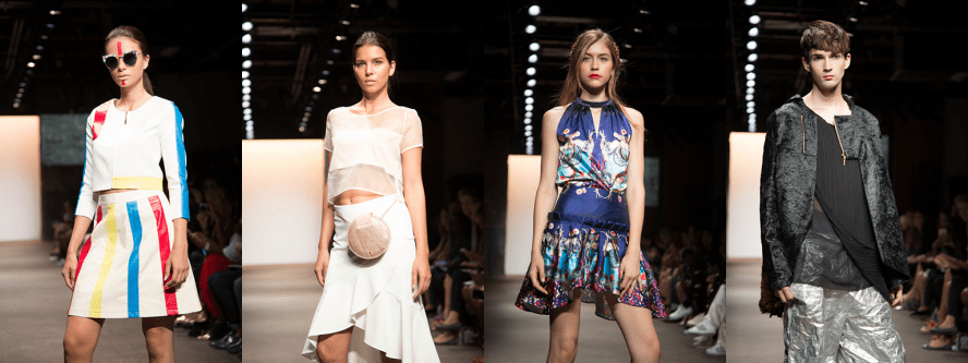 Models in looks by various designers from the NOLCHA Fashion Week runway