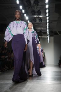 Models on the runway of the Zang Toi NYFW SS17 collection