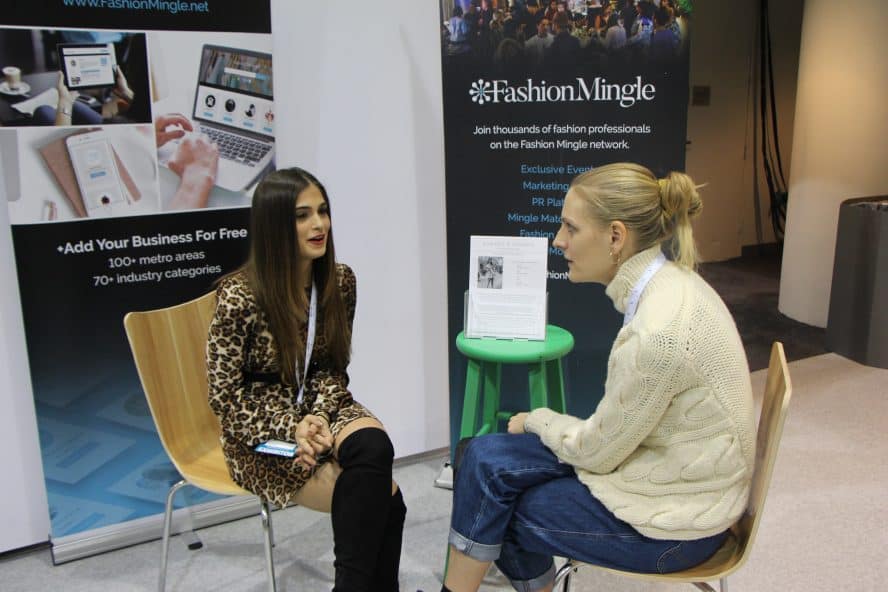 Batsheva Weinstein of Sunnies & Sangria during a mingle mentor session at Texworld 2019.